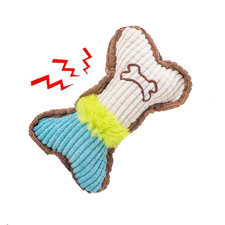 Quietschender Plüsch-Kauknochen